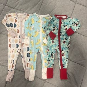 Little Sleepies 0-3 month rompers